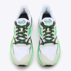 Diadora Men's Atomo V7000 Running Shoe - White/Green Fluo/Black - Regular (D) -Shoe Discount Store 101 6