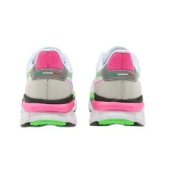 Diadora Women's Atomo V7000 Running Shoe - White/Green Fluo/Pink Fluo -Shoe Discount Store 101.179068 D0250 20 HR