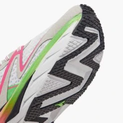 Diadora Women's Atomo V7000 Running Shoe - White/Green Fluo/Pink Fluo -Shoe Discount Store 101.179068 D0250 30 HR