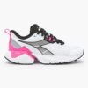 Diadora Women's Vigore 2 Running Shoe - White/Pink Fluo/Black - Regular (B) -Shoe Discount Store 101.179072 C6034 00 HR