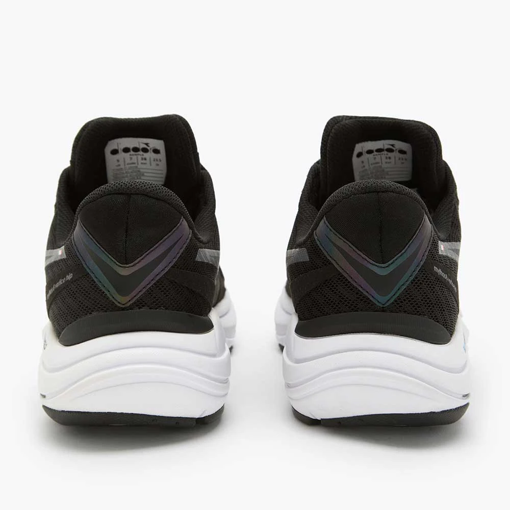 Diadora Women's Mythos Blushield Vortice 8 Running Shoe - Black/White-Regular (B) 6 Diadora Women's Mythos Blushield Vortice 8 Running Shoe - Black/White-Regular (B) - Image 4