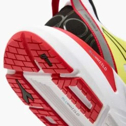 Diadora Men's Mythos Blushield Volo 3 Running Shoe- White/Black/Yellow Fluo - Regular (D) -Shoe Discount Store 101.179090 C0008 25 HR