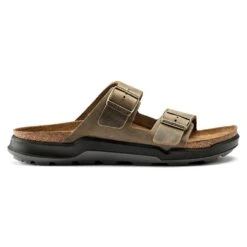 Birkenstock Men's Arizona Rugged Sandal - Faded Khaki - Regular -Shoe Discount Store 1018463 side