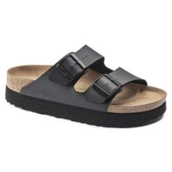 Birkenstock Arizona Platform Vegan - Birko Flor Black- Medium/Narrow