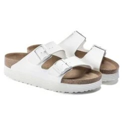 Birkenstock Arizona Platform Vegan - White- Medium/Narrow 13 Birkenstock Arizona Platform Vegan - White- Medium/Narrow -Shoe Discount Store 1018581 pair