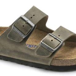 Birkenstock Arizona Soft Footbed Faded Khaki Oiled Nubuck Leather- Regular/Wide -Shoe Discount Store 1019313 detail 1