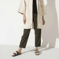 Birkenstock Arizona Shearling Sandal - Habana Natural- Medium/Narrow -Shoe Discount Store 1021049 f look f