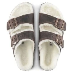 Birkenstock Arizona Shearling Sandal - Habana Natural- Medium/Narrow -Shoe Discount Store 1021049 top