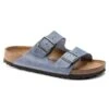 Birkenstock Arizona SFB Oil Leather Sandal - Dusty Blue - Regular/Wide -Shoe Discount Store 1022477