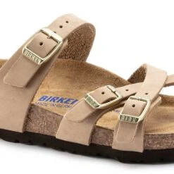 Birkenstock Women's Franca Nubuck Soft Footbed - Sandcastle- Regular/Wide -Shoe Discount Store 1022956 detail 1