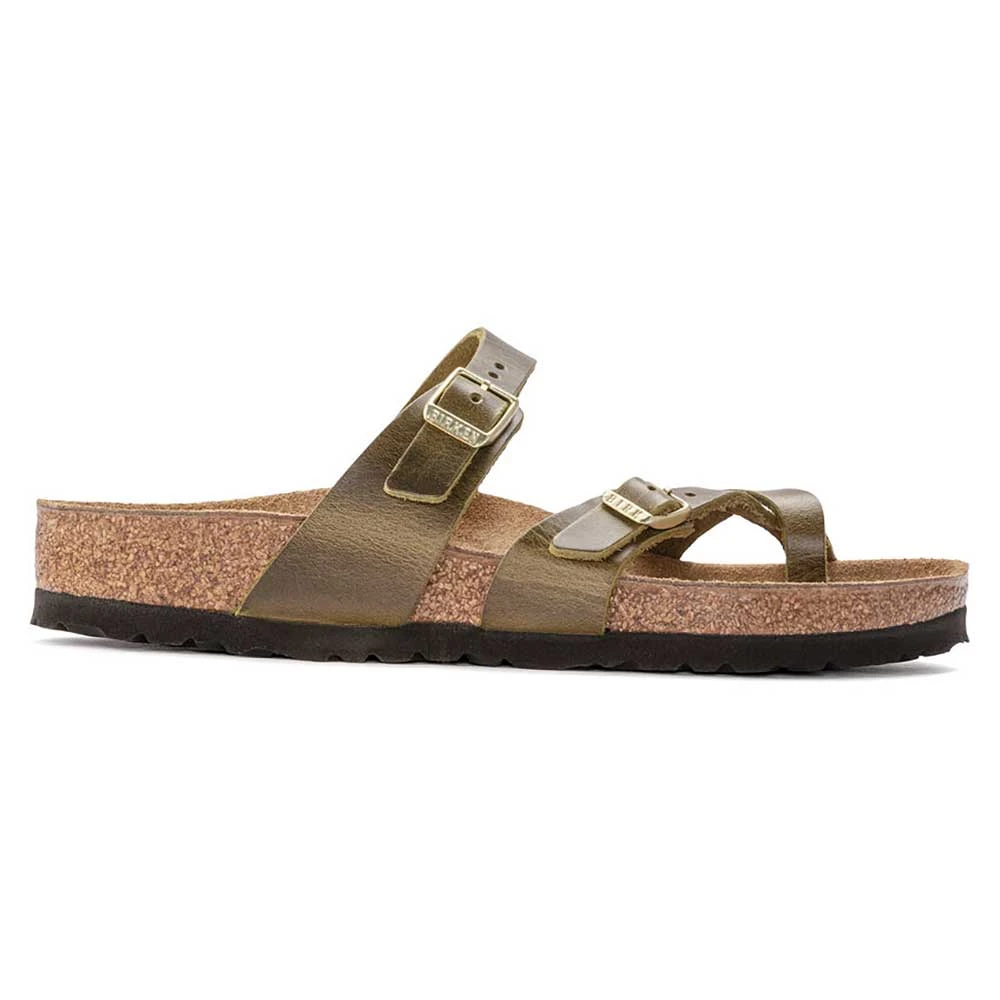 Birkenstock Women's Mayari Oiled Leather Sandal- Green Olive- Regular/Wide 5 Birkenstock Women's Mayari Oiled Leather Sandal- Green Olive- Regular/Wide - Image 3