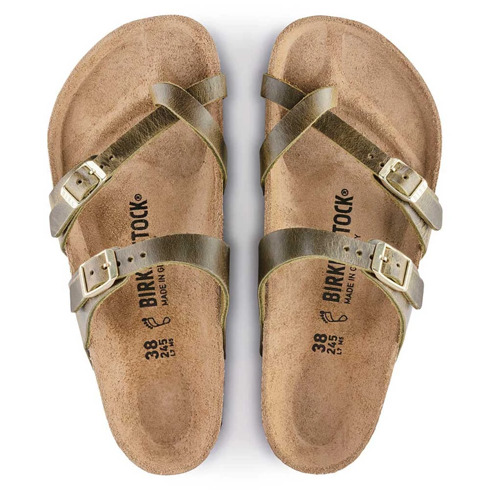 Birkenstock Women's Mayari Oiled Leather Sandal- Green Olive- Regular/Wide 7 Birkenstock Women's Mayari Oiled Leather Sandal- Green Olive- Regular/Wide - Image 5