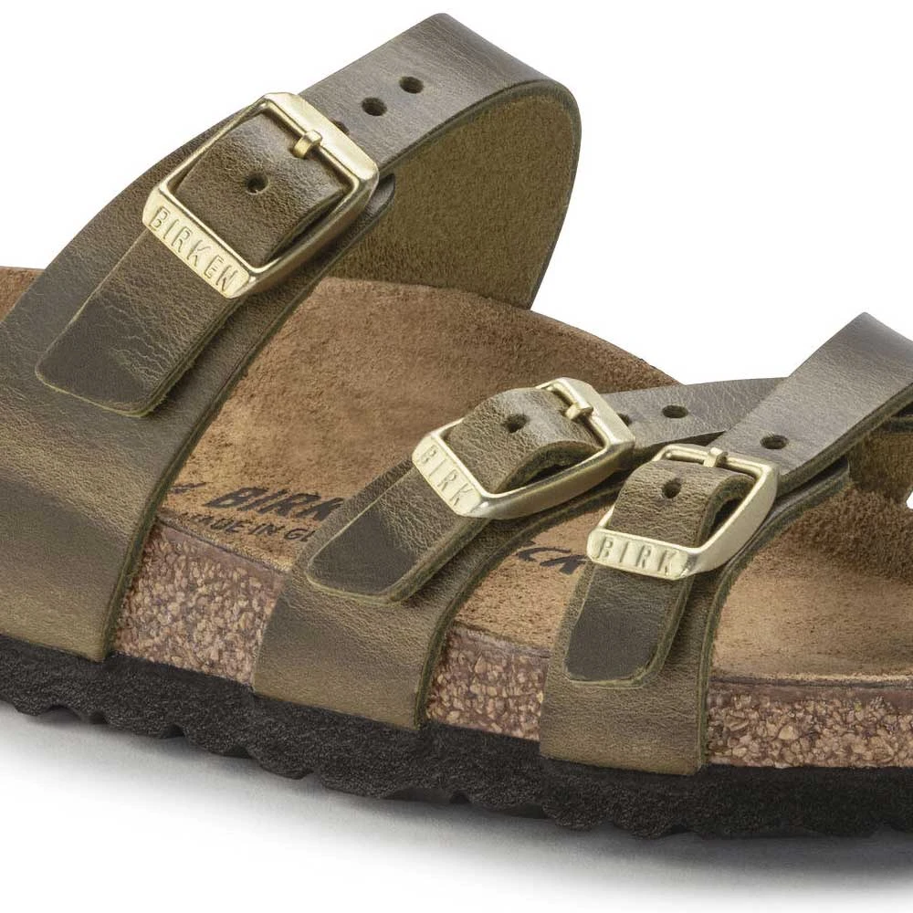 Birkenstock Women's Franca Cork Green Olive Oiled Leather Sandal - Regular/Wide 6 Birkenstock Women's Franca Cork Green Olive Oiled Leather Sandal - Regular/Wide - Image 4