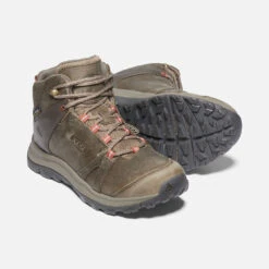 Keen Women's Terradora II Leather Mid Waterproof Boots - Brindle/Redwood - Regular (B) -Shoe Discount Store 1023728 PPS PDP