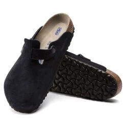 Birkenstock Women's Boston Soft Footbed - Midnight - Regular -Shoe Discount Store 1023865 sole