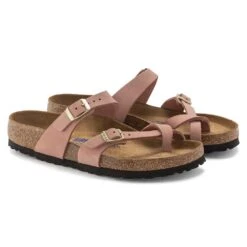 Birkenstock Women's Mayari NuBuck Soft Footbed - Old Rose- Regular/Wide -Shoe Discount Store 1023964 pair