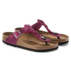 Birkenstock Women's Gizeh Braid Sandal- Festival Fuchsia- Regular/Wide -Shoe Discount Store 1023991 pair