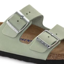 Birkenstock Women's Arizona Nubuck - Matcha- Medium/Narrow -Shoe Discount Store 1024116 detail 1