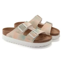 Birkenstock Women's Arizona Platform Sandal- Watercolor Pink- Medium/Narrow -Shoe Discount Store 1024597 pair