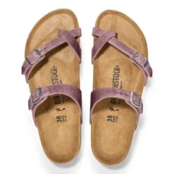 Birkenstock Women's Mayari Oiled Leather Sandal - Lavender - Regular/Wide -Shoe Discount Store 1025053 top