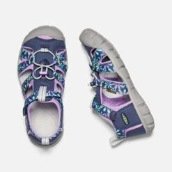 Keen Big Kids' Seacamp II CNX Sandal - Black Iris/African Violet -Shoe Discount Store 1025149 PLD PDP