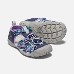 Keen Big Kids' Seacamp II CNX Sandal - Black Iris/African Violet -Shoe Discount Store 1025149 PPS PDP