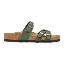 Birkenstock Women's Franca Nubuck Sandal - Thyme - Regular/Wide -Shoe Discount Store 1025725 side