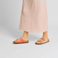 Birkenstock Women's Arizona Nubuck Sandal - Mars/Sandcastle - Regular (B) -Shoe Discount Store 1025757 f look f