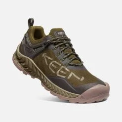 Keen Men's NXIS Evo WP Hiking Shoe - Dark Olive/Black Olive - Regular (D) -Shoe Discount Store 1025909 3Q PDP 1