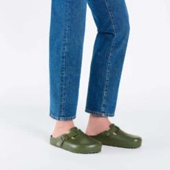 Birkenstock Women's Boston EVA Clog - Khaki - Medium/Narrow (B) -Shoe Discount Store 1026215 f look m