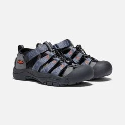Keen Big Kids' Newport H2 - Steel Grey/Black -Shoe Discount Store 1026277 PLA PDP