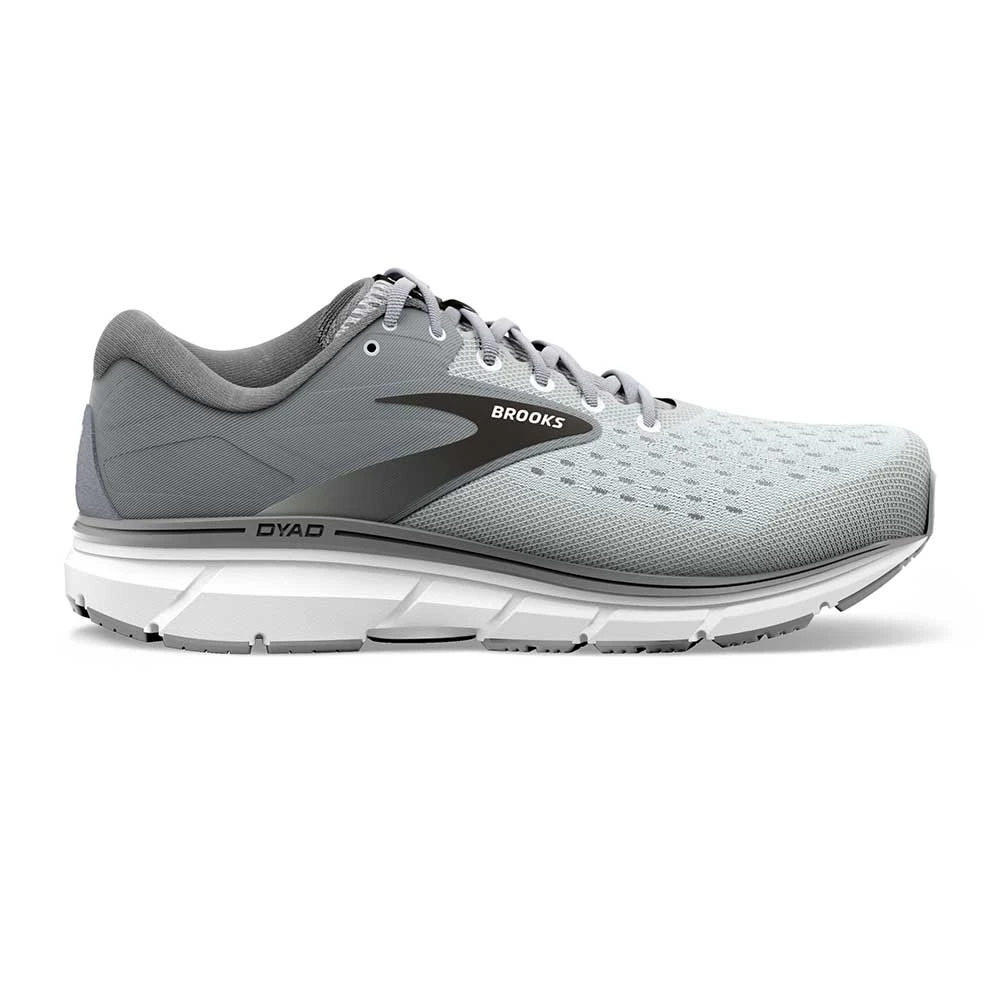 BROOKS Men's Dyad 11 Running Shoe - Grey/Black/White - Extra Wide (4E) 3 BROOKS Men's Dyad 11 Running Shoe - Grey/Black/White - Extra Wide (4E)