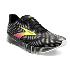 BROOKS Men's Hyperion Tempo Running Shoe - Black/Pink/Yellow - Regular (D) -Shoe Discount Store 110339 074 A Hyperion Tempo 1