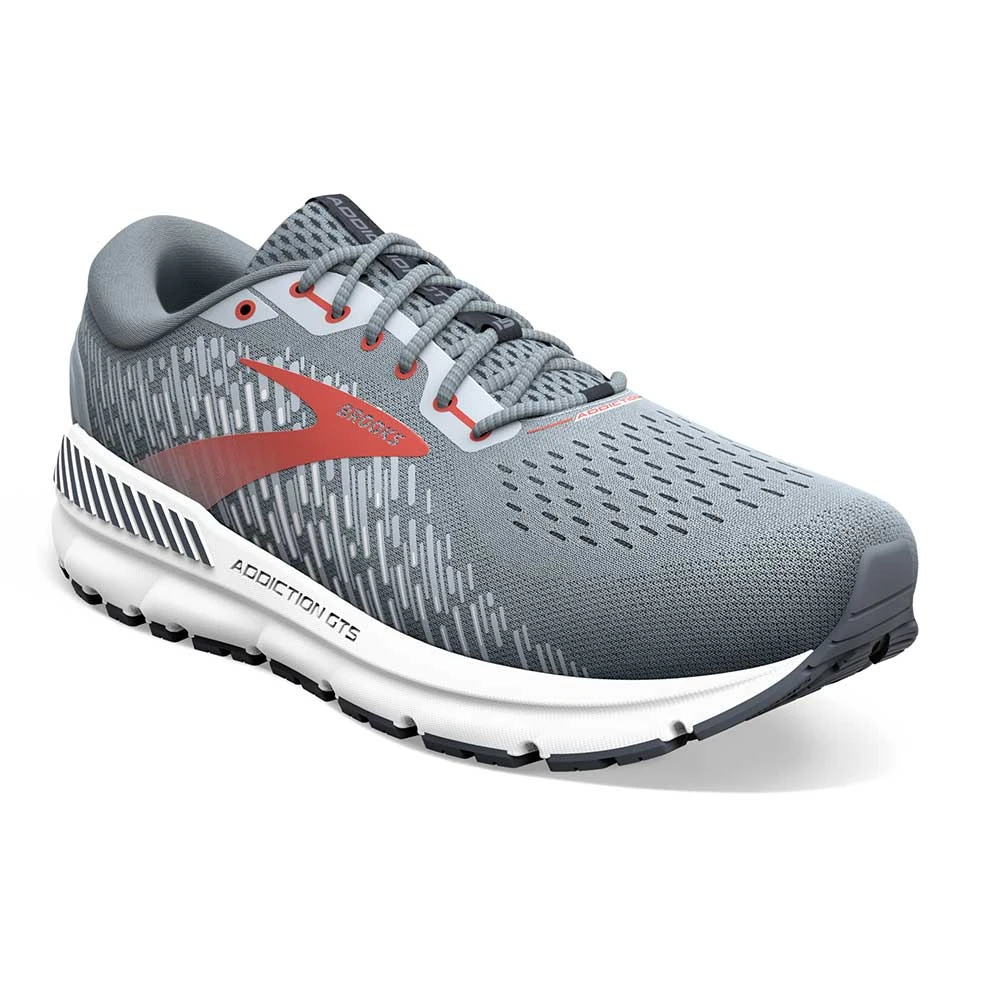 BROOKS Men's Addiction GTS 15 Running Shoe - Grey/Ebony/Chili Oil - Regular (D) 5 BROOKS Men's Addiction GTS 15 Running Shoe - Grey/Ebony/Chili Oil - Regular (D) - Image 3