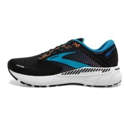 BROOKS Men's Adrenaline GTS 22 Running Shoe - Black/Blue/Orange- Regular (D) -Shoe Discount Store 110366 034 m adrenaline gts 22 mens cushion running shoe