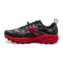 BROOKS Men's Cascadia 16 Trail Running Shoe - Black/Grey/Red - Regular (D) -Shoe Discount Store 110376 008 M Cascadia 16
