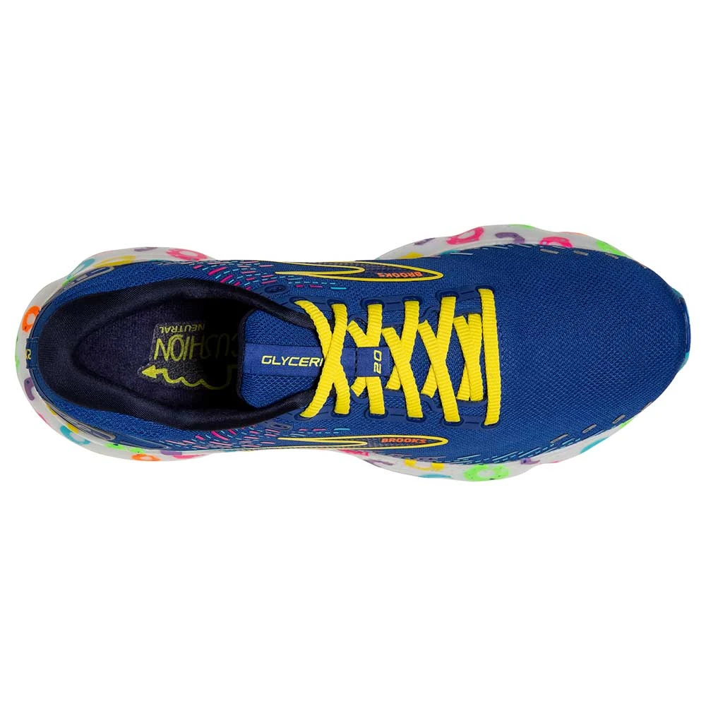 Men's Glycerin 20 Bowl O' Brooks Running Shoe - Blue/Peacoat/Yellow - Regular (D) 7 Men's Glycerin 20 Bowl O' Brooks Running Shoe - Blue/Peacoat/Yellow - Regular (D) - Image 5