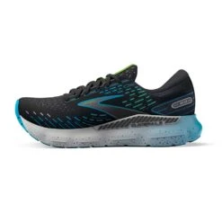 BROOKS Men's Glycerin GTS 20 Running Shoes - Black/Hawaiian Ocean/Green - Regular (D) -Shoe Discount Store 110383 006 M Glycerin GTS 20