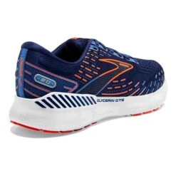 BROOKS Men's Glycerin GTS 20 Running Shoe - Blue Depths/Palace Blue/Orange - Wide (2E) -Shoe Discount Store 110383 444 H Glycerin GTS 20