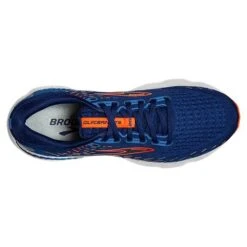 BROOKS Men's Glycerin GTS 20 Running Shoe - Blue Depths/Palace Blue/Orange - Wide (2E) -Shoe Discount Store 110383 444 O Glycerin GTS 20