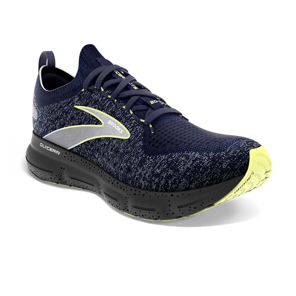 BROOKS Men's Glycerin StealthFit 20 Running Shoe - Blue/Ebony/Lime - Regular (D) 5 BROOKS Men's Glycerin StealthFit 20 Running Shoe - Blue/Ebony/Lime - Regular (D) - Image 3