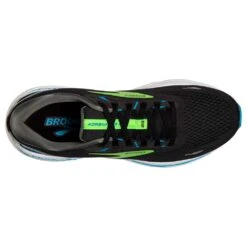 BROOKS Men's Adrenaline GTS 23 Running Shoe - Black/Hawaiian Ocean/Green- Regular (D) -Shoe Discount Store 110391 006 O Adrenaline GTS 23