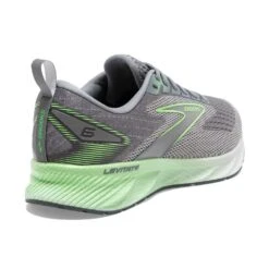 BROOKS Men's Levitate 6 Running Shoe- Primer Grey/Neon Green- Regular (D) -Shoe Discount Store 110395 312 H Levitate 6