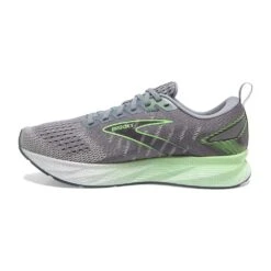 BROOKS Men's Levitate 6 Running Shoe- Primer Grey/Neon Green- Regular (D) -Shoe Discount Store 110395 312 M Levitate 6
