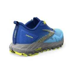 BROOKS Men's Cascadia 17 Trail Running Shoe - Blue/Surf The Web/Sulphur - Regular (D) -Shoe Discount Store 110403 416 H Cascadia 17