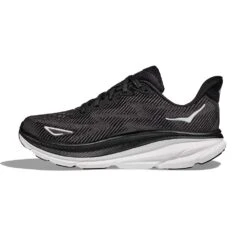 Hoka Women's Clifton 9 Running Shoe - Black/White - Wide (D) -Shoe Discount Store 1127896 BWHT 8 4cf5245e 64eb 4881 8052 007ea4c51077