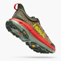 Hoka Men's Mafate Speed 4 Trail Shoe - Thyme/Fiesta- Regular (D) -Shoe Discount Store 1129930 TFST 3