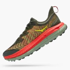 Hoka Men's Mafate Speed 4 Trail Shoe - Thyme/Fiesta- Regular (D) -Shoe Discount Store 1129930 TFST 4