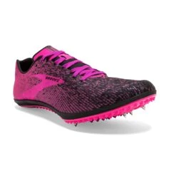 BROOKS Women's Mach 19 Track Spike - Black/Hollyhock/Pink- Regular (B) -Shoe Discount Store 120311 063 A Mach 19