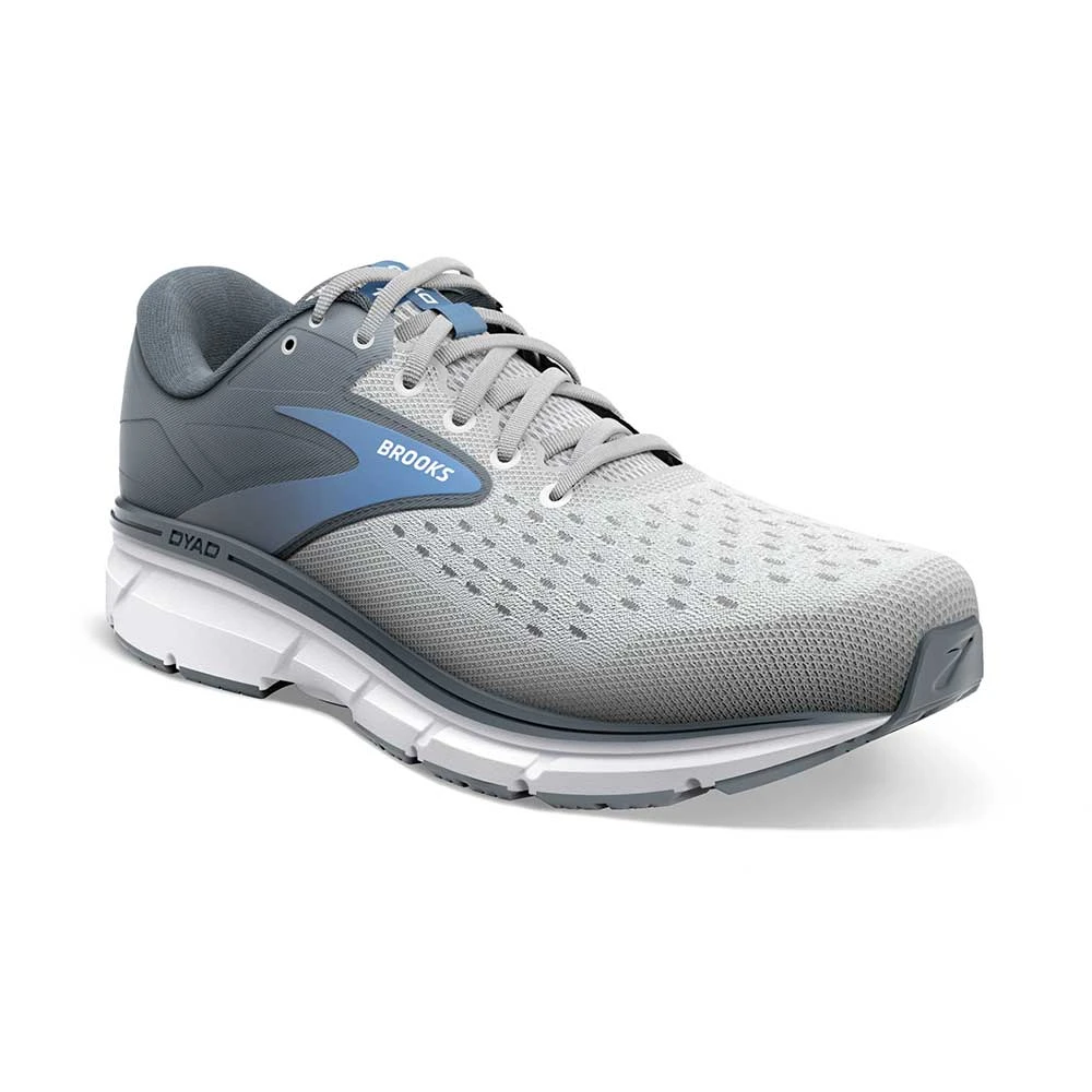 BROOKS Women's Dyad 11 Running Shoe- Grey/White/Blue - Wide (D) 5 BROOKS Women's Dyad 11 Running Shoe- Grey/White/Blue - Wide (D) - Image 3